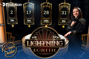 Korean Dealer Lightning Roulette by Evolution